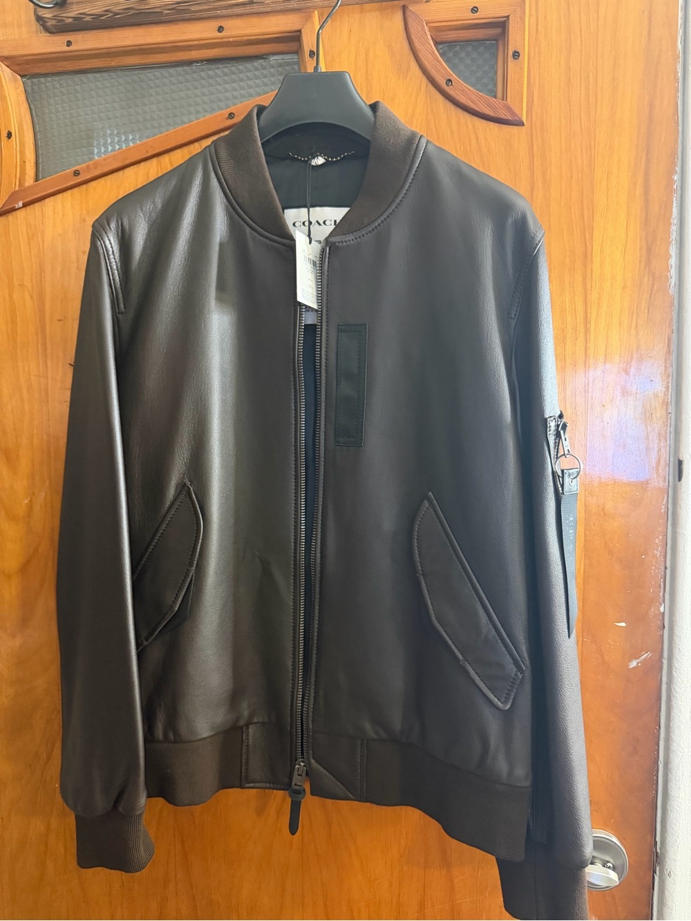 Coach c1960 leather Ma-leather jacket